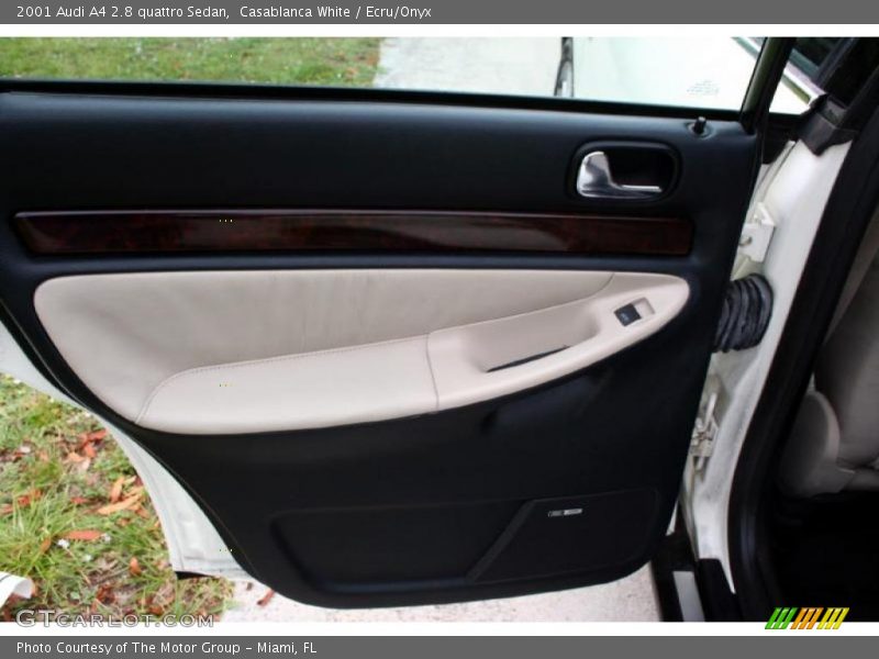 Casablanca White / Ecru/Onyx 2001 Audi A4 2.8 quattro Sedan