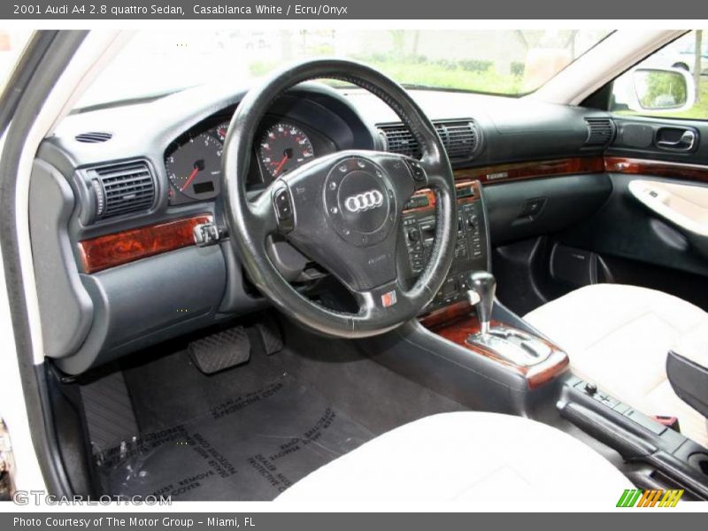 Casablanca White / Ecru/Onyx 2001 Audi A4 2.8 quattro Sedan