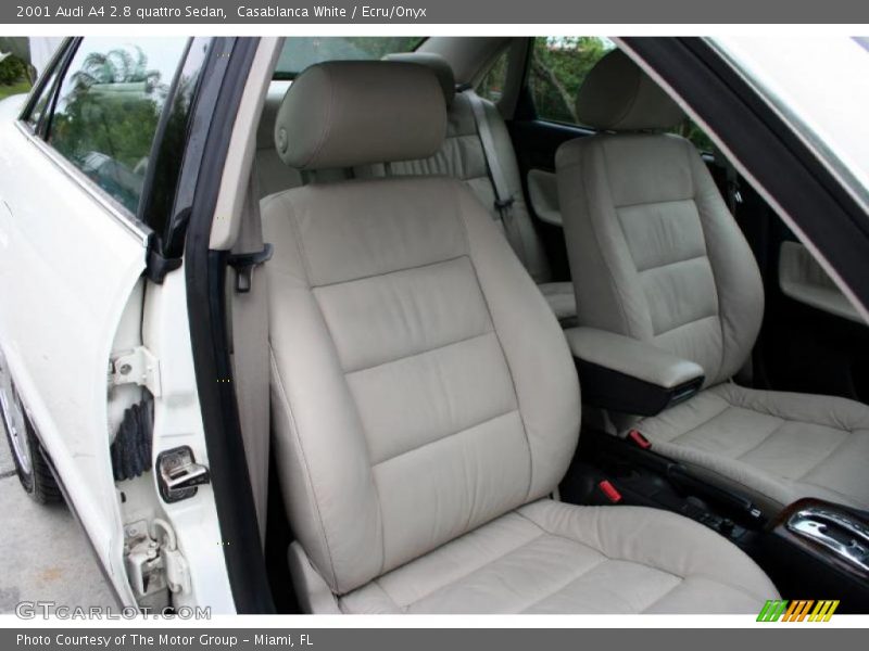 Casablanca White / Ecru/Onyx 2001 Audi A4 2.8 quattro Sedan