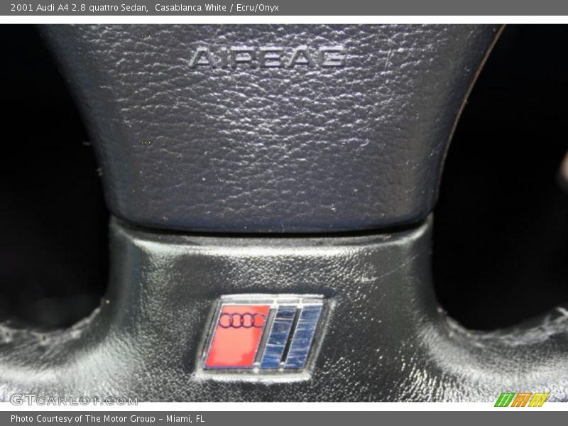 Casablanca White / Ecru/Onyx 2001 Audi A4 2.8 quattro Sedan