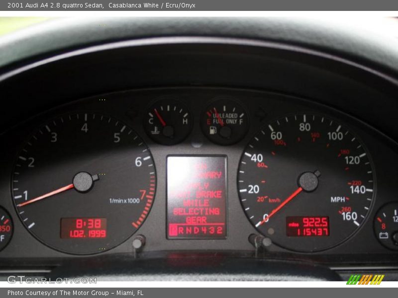 Casablanca White / Ecru/Onyx 2001 Audi A4 2.8 quattro Sedan