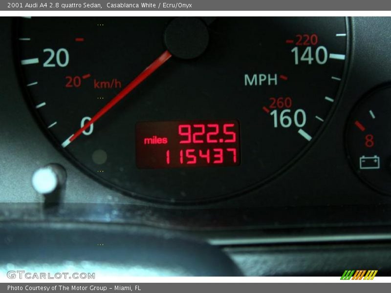 Casablanca White / Ecru/Onyx 2001 Audi A4 2.8 quattro Sedan