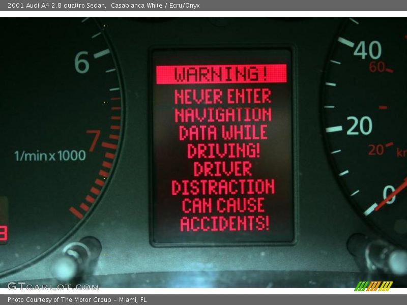 Casablanca White / Ecru/Onyx 2001 Audi A4 2.8 quattro Sedan