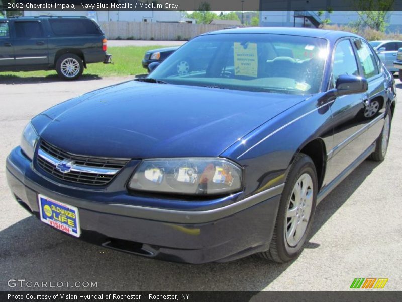 Navy Blue Metallic / Medium Gray 2002 Chevrolet Impala