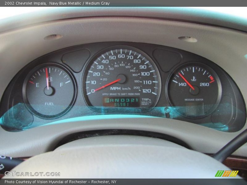 Navy Blue Metallic / Medium Gray 2002 Chevrolet Impala
