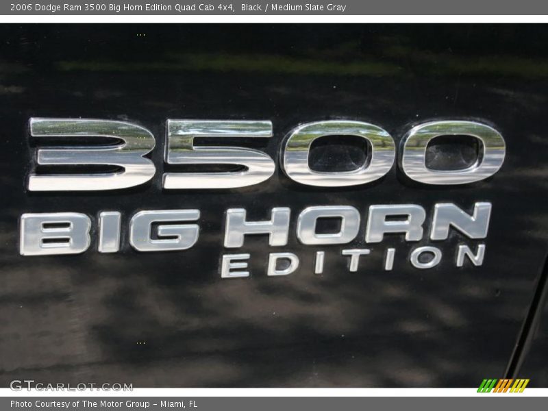Black / Medium Slate Gray 2006 Dodge Ram 3500 Big Horn Edition Quad Cab 4x4