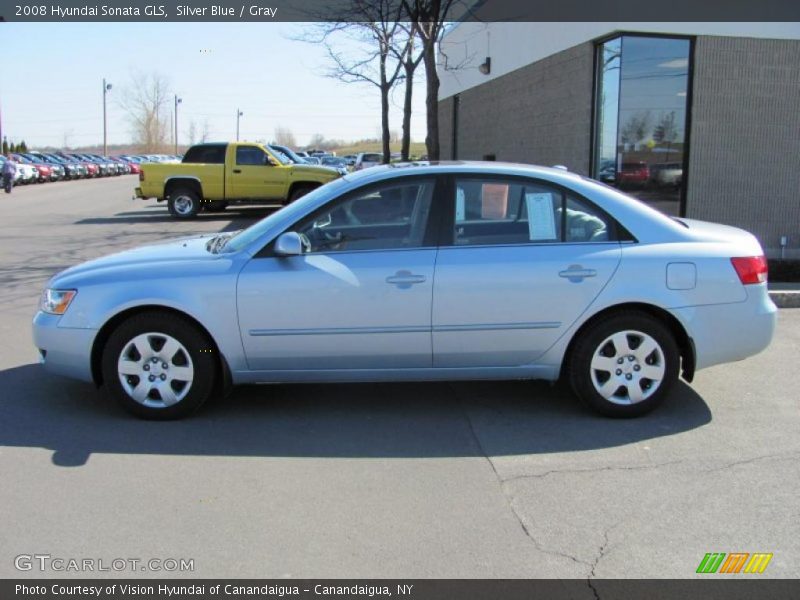 Silver Blue / Gray 2008 Hyundai Sonata GLS