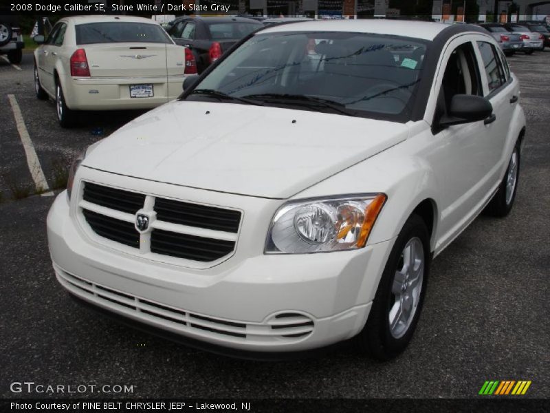Stone White / Dark Slate Gray 2008 Dodge Caliber SE