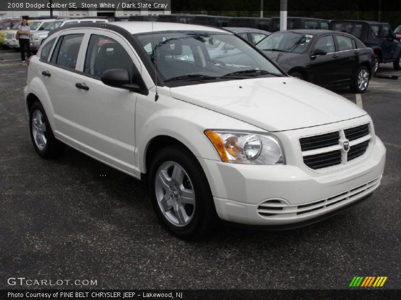 Stone White / Dark Slate Gray 2008 Dodge Caliber SE