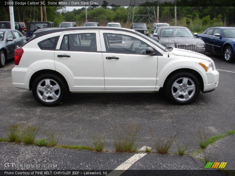 Stone White / Dark Slate Gray 2008 Dodge Caliber SE