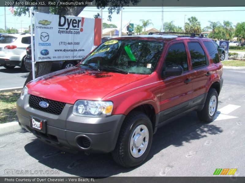 Red / Medium/Dark Flint 2007 Ford Escape XLS