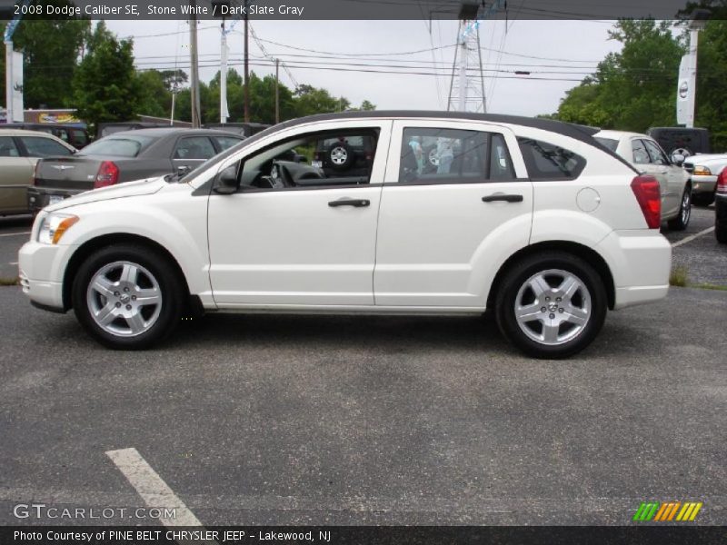 Stone White / Dark Slate Gray 2008 Dodge Caliber SE