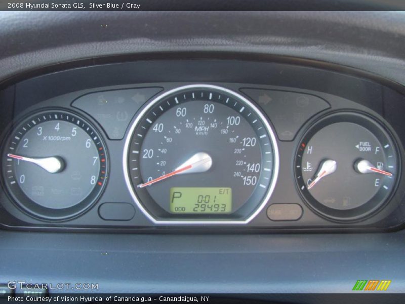 Silver Blue / Gray 2008 Hyundai Sonata GLS