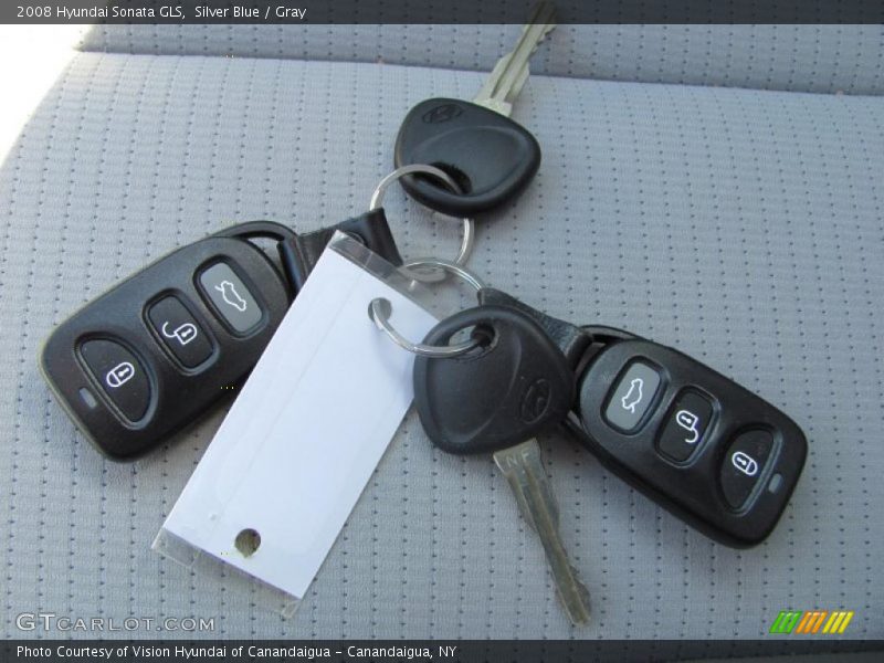 Silver Blue / Gray 2008 Hyundai Sonata GLS