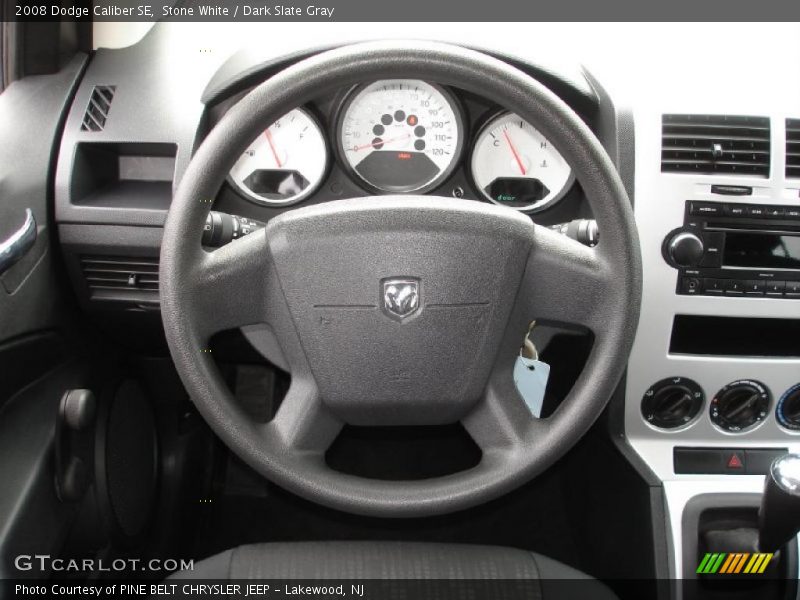 Stone White / Dark Slate Gray 2008 Dodge Caliber SE