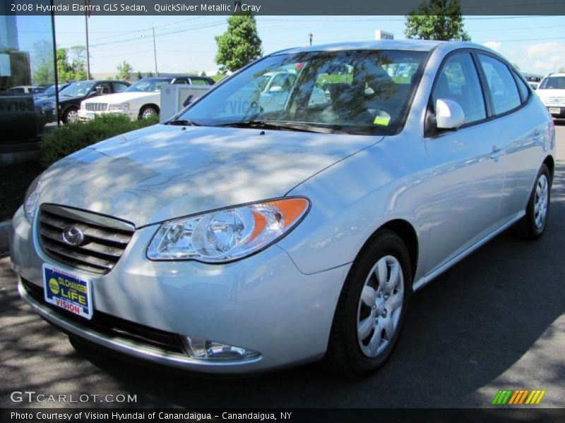 QuickSilver Metallic / Gray 2008 Hyundai Elantra GLS Sedan