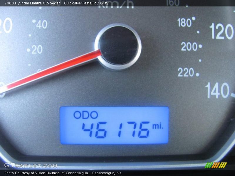 QuickSilver Metallic / Gray 2008 Hyundai Elantra GLS Sedan