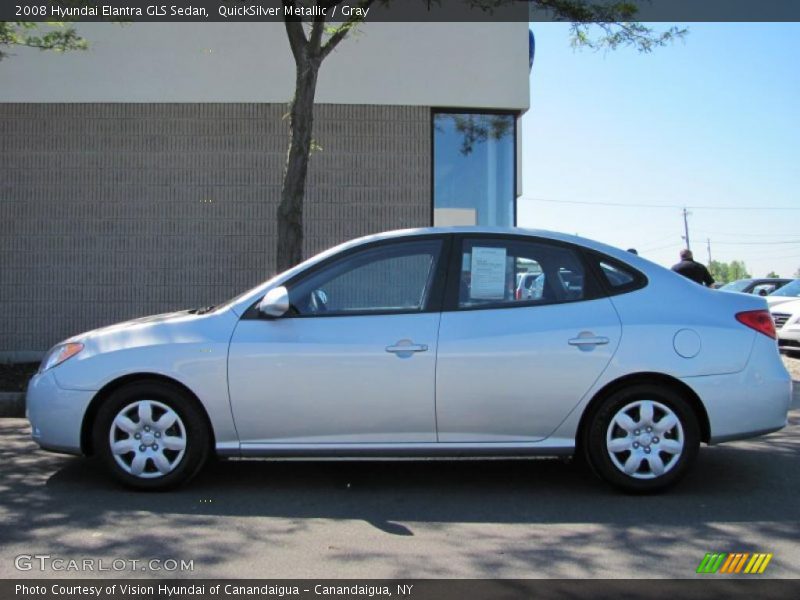 QuickSilver Metallic / Gray 2008 Hyundai Elantra GLS Sedan