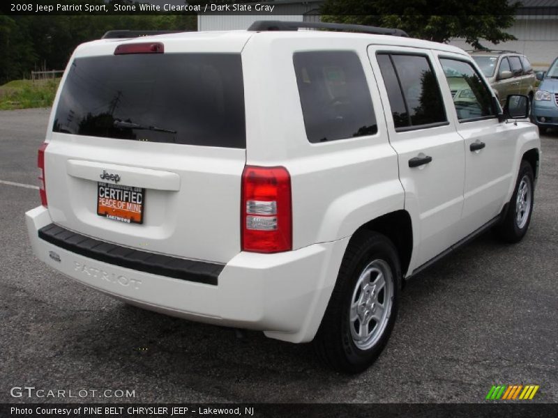 Stone White Clearcoat / Dark Slate Gray 2008 Jeep Patriot Sport