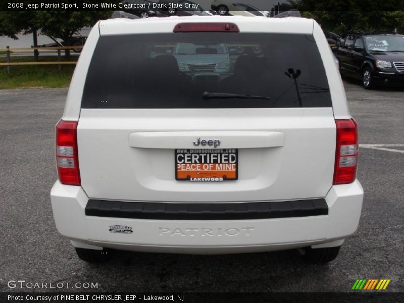 Stone White Clearcoat / Dark Slate Gray 2008 Jeep Patriot Sport