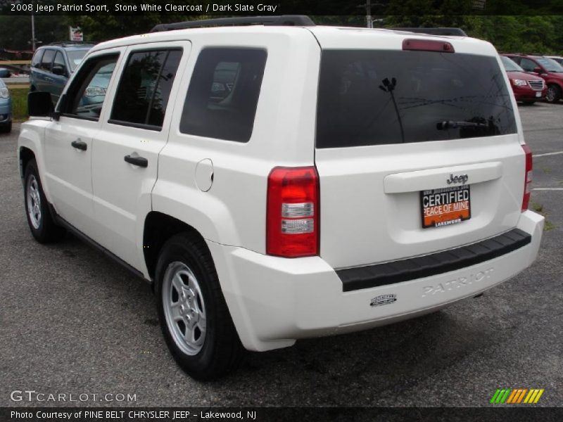 Stone White Clearcoat / Dark Slate Gray 2008 Jeep Patriot Sport