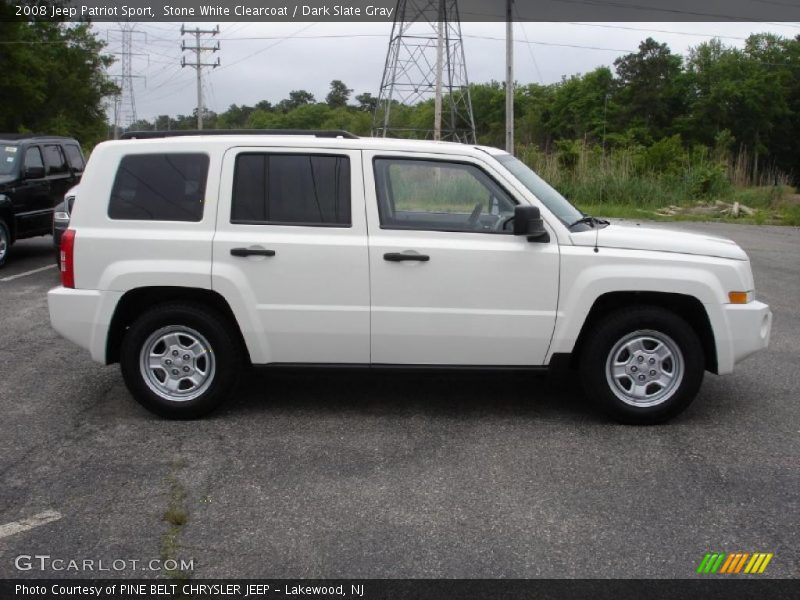 Stone White Clearcoat / Dark Slate Gray 2008 Jeep Patriot Sport