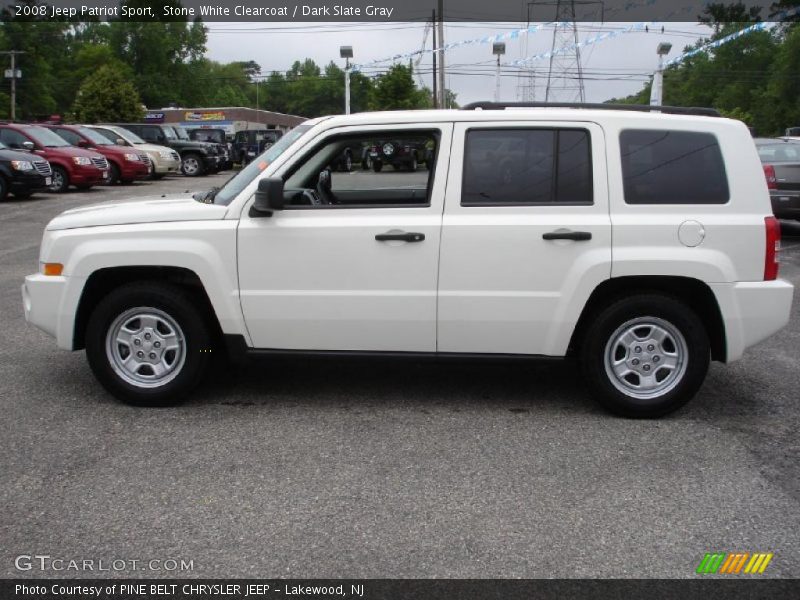 Stone White Clearcoat / Dark Slate Gray 2008 Jeep Patriot Sport