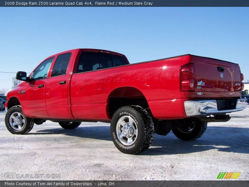 Flame Red / Medium Slate Gray 2008 Dodge Ram 2500 Laramie Quad Cab 4x4