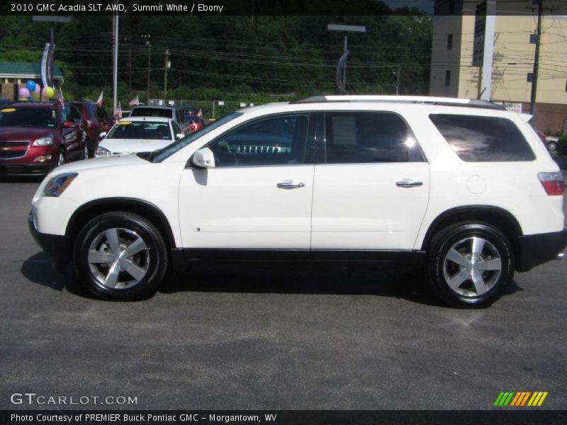 Summit White / Ebony 2010 GMC Acadia SLT AWD