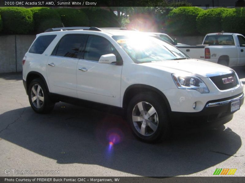 Summit White / Ebony 2010 GMC Acadia SLT AWD