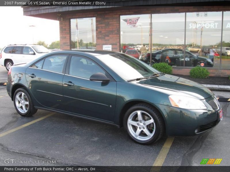 Emerald Green Metallic / Ebony 2007 Pontiac G6 V6 Sedan