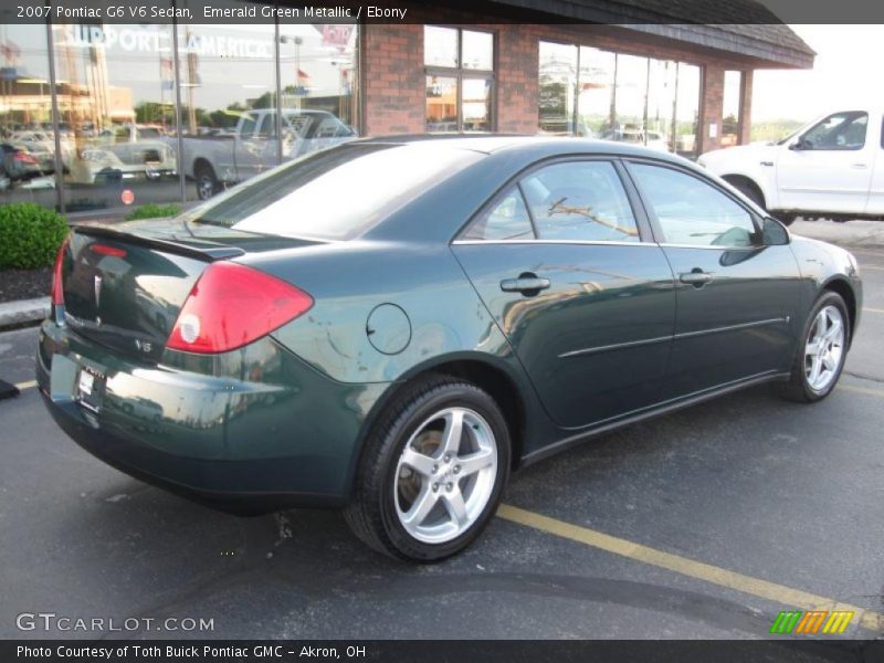 Emerald Green Metallic / Ebony 2007 Pontiac G6 V6 Sedan