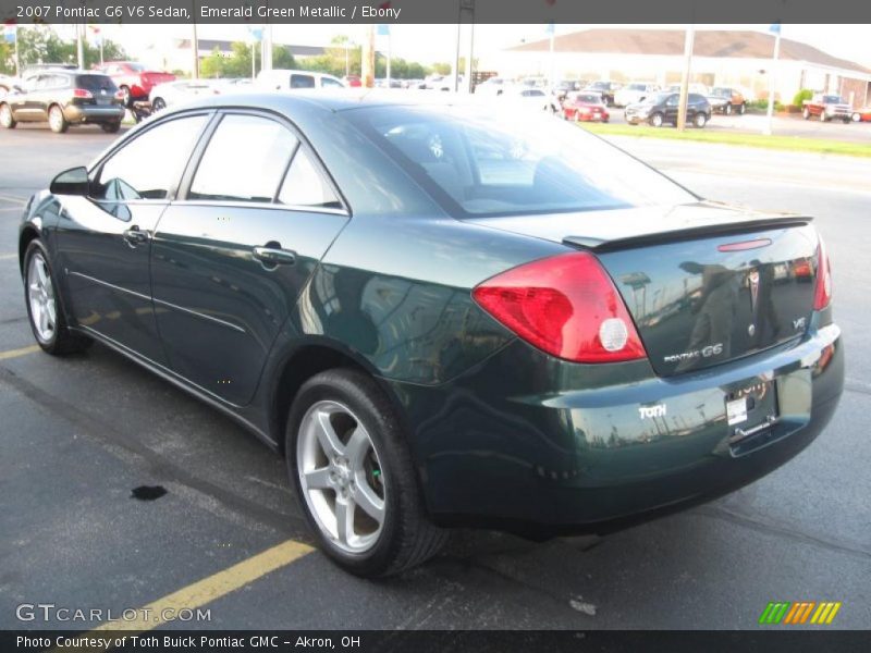 Emerald Green Metallic / Ebony 2007 Pontiac G6 V6 Sedan