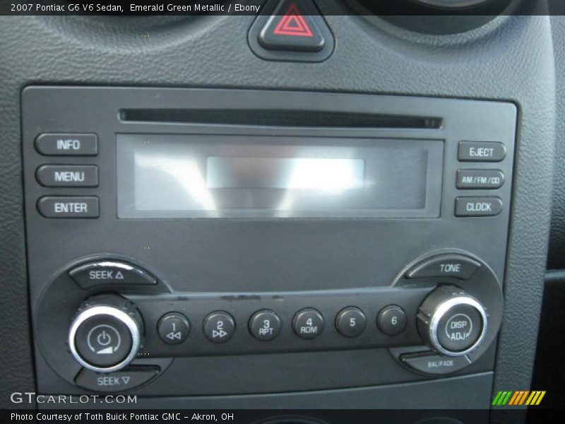 Emerald Green Metallic / Ebony 2007 Pontiac G6 V6 Sedan