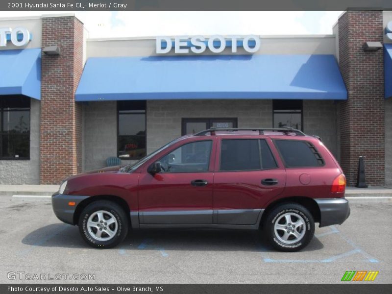Merlot / Gray 2001 Hyundai Santa Fe GL