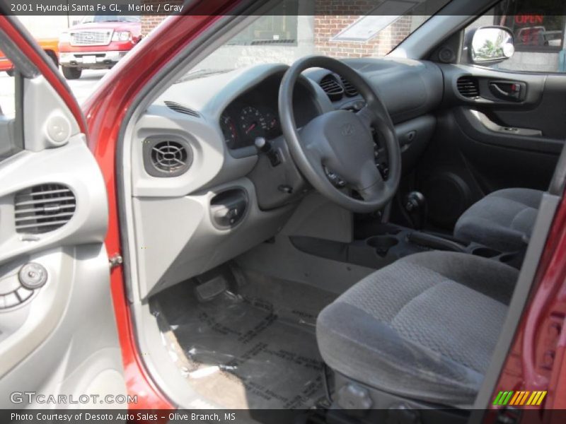 Merlot / Gray 2001 Hyundai Santa Fe GL