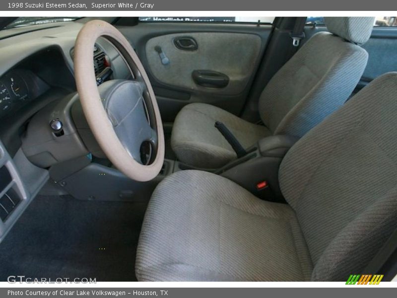 Superior White / Gray 1998 Suzuki Esteem Sedan