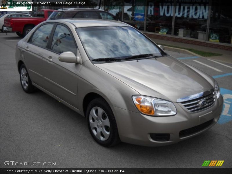 Sand Beige / Beige 2007 Kia Spectra EX Sedan