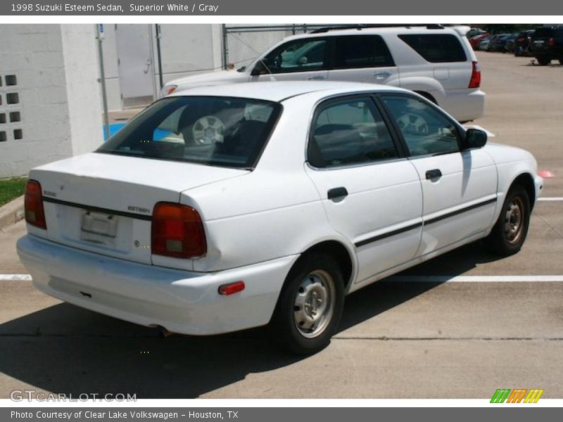 Superior White / Gray 1998 Suzuki Esteem Sedan