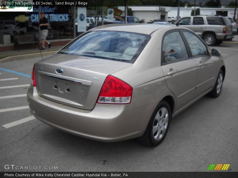 Sand Beige / Beige 2007 Kia Spectra EX Sedan