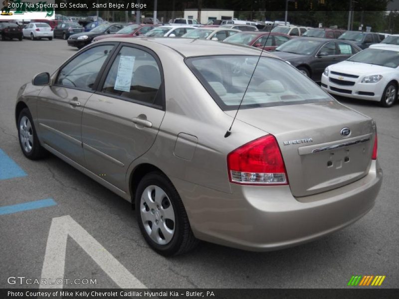 Sand Beige / Beige 2007 Kia Spectra EX Sedan