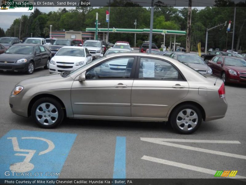 Sand Beige / Beige 2007 Kia Spectra EX Sedan