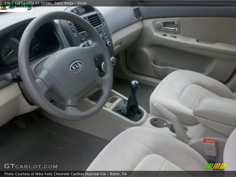 Sand Beige / Beige 2007 Kia Spectra EX Sedan