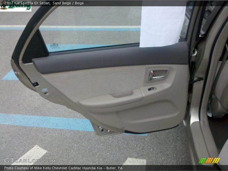 Sand Beige / Beige 2007 Kia Spectra EX Sedan