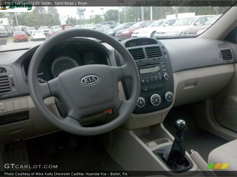 Sand Beige / Beige 2007 Kia Spectra EX Sedan