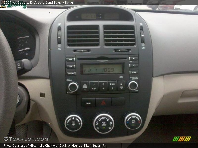 Sand Beige / Beige 2007 Kia Spectra EX Sedan