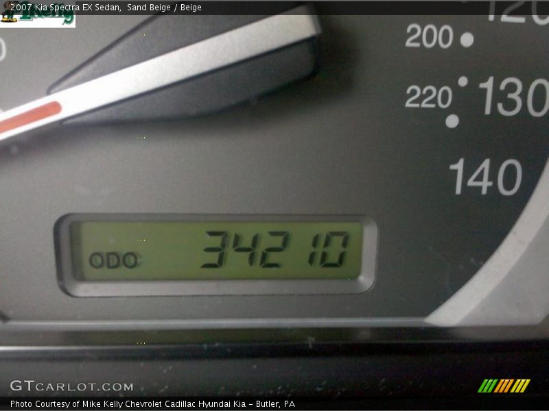 Sand Beige / Beige 2007 Kia Spectra EX Sedan