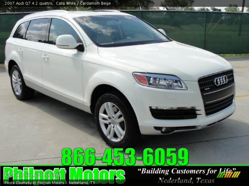 Calla White / Cardamom Beige 2007 Audi Q7 4.2 quattro