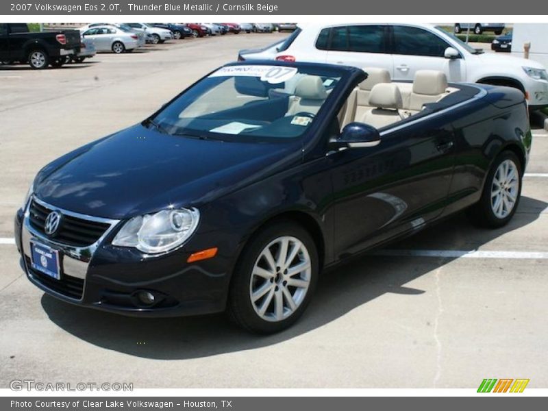 Thunder Blue Metallic / Cornsilk Beige 2007 Volkswagen Eos 2.0T