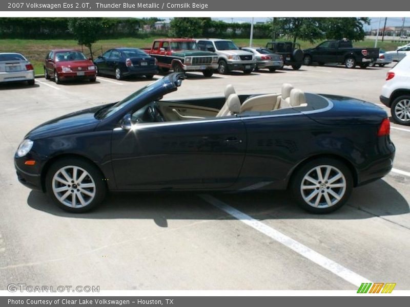 Thunder Blue Metallic / Cornsilk Beige 2007 Volkswagen Eos 2.0T